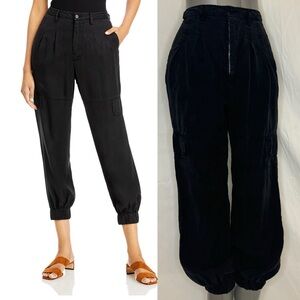 Aqua Cargo Black Cropped Jogger Pants